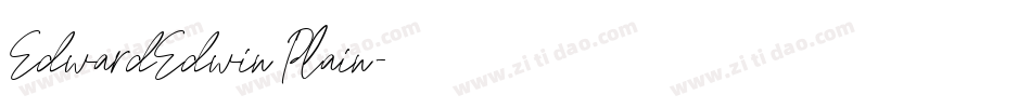EdwardEdwin Plain字体转换